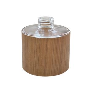 Botella cilíndrica de bambú y vidrio para difusor de varillas, contenedor vacío para ambientador aromático - Product Image 6