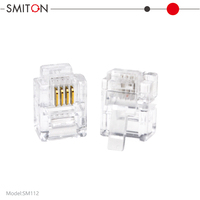 Connecteur téléphonique RJ11 mâle plaqué or, fiche modulaire 6P4C, connecteurs de haute qualité