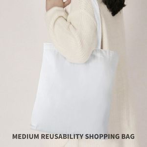 Sac fourre-tout pour sublimation et marquage à chaud, toile vierge, sac d'épicerie réutilisable en polyester, panier à légumes en vinyle fait main pour DIY - Product Image 5