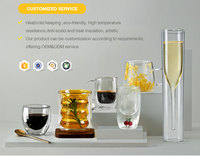 Tasse à café en verre transparent avec poignée papillon créative, résistante à la chaleur, 250 ml, pour boissons, lait, jus