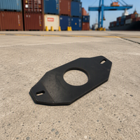 Plaque de base de vérin sur mesure en acier noir thermolaqué, découpe laser, pièces d'emboutissage, fabrication par pliage HDF