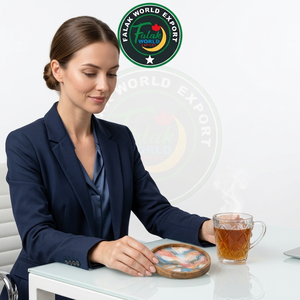 Meilleurs sous-verres en bois au design tendance, motif géométrique, forme personnalisée, faits à la main, exportation F.W. Inde - Product Image 3
