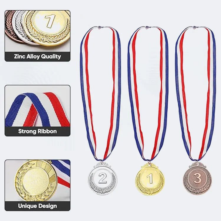 Médaille de marathon de course de sport avec logo en métal personnalisé pour souvenir Médaille en métal en alliage de zinc or argent bronze 3D