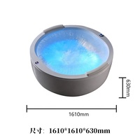 Luxe Intérieur Corps Spa Autoportant Intelligent Acrylique Jet LED Baignoire à Remous avec Système de Contrôle Balboa Design Moderne pour Hôtels