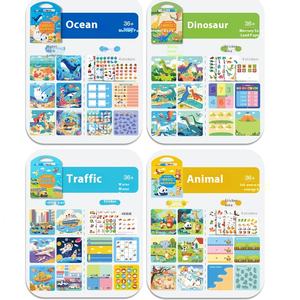 Libro de pintura de agua clara para garabatos reutilizable de Educación Temprana, pegatinas cognitivas de animales, juguetes educativos para niños - Product Image 3