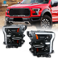 15-20 pour Ford Raptor F150 ensemble de phares à LED de voiture, feux de jour jaunes, phares modifiés et améliorés.