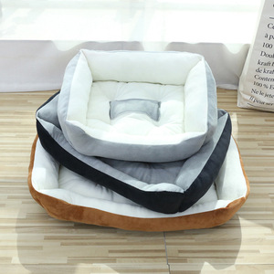 Rectangular Pet <b>Bed</b> For <b>Dog</b> <b>Medium</b> Large Size Four Seasons Polyester Fiber Fill Hand Washable - Product Image 1