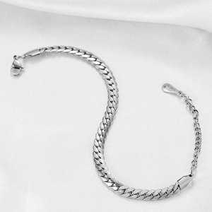 Pulsera de Cadena Cubana de Acero Inoxidable de 6 mm, Joyería de Moda para Mujer, Regalo - Product Image 2