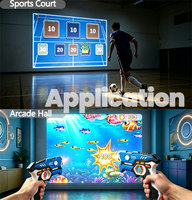 Système d'entraînement sportif interactif par projection murale de réalité virtuelle haute précision pour jeu de tir multijoueur en salle