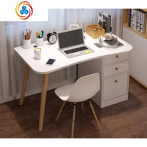 Muebles de Oficina en Casa de Madera, Escritorio de Estudio Simple y Duradero, Escritorio de Computadora Multiusos con Almacenamiento y Cajones - Product Image 3