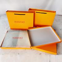 Coffret cadeau personnalisé pour écharpe, boîte en carton rigide vide, couvercle toutes saisons, logo personnalisé en relief, doublure en éponge, recyclable