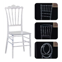 Chaise de banquet empilable en acrylique transparent, design moderne, écologique, étanche, pour extérieur, appartement, villa, mariage