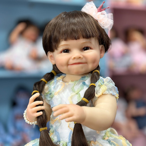 Muñeca Reborn de Cabello Largo Marrón 2026, de Vinilo Completo, 55cm, Muñeca de Juguete para Niñas, Venta al Por Mayor - Product Image 5