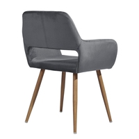 Meubles de maison scandinave, chaise en tissu, design pour salle à manger et Restaurant, avec pieds en bois et en métal
