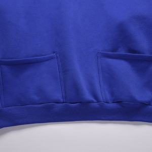 Sweat à capuche oversize décontracté pour homme, vintage, bleu Klein, avec double poche, logo imprimé personnalisé, sweat à capuche décontracté vierge - Product Image 4