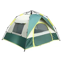 Tenda de acampamento multifuncional, 3-4 pessoas, totalmente automática, abertura rápida, espessamento à prova de chuva, ao ar livre
