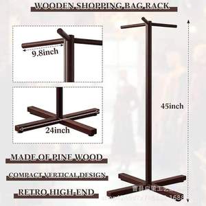 Exhibidor Vertical de Madera para Bolsas, Multiusos, Resistente, para Almacenamiento en el Hogar o Comercio - Product Image 2