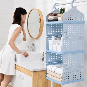 Wholesale space saving multi-layer wardrobe storage rack with hook can be used for drying socks drying rack
