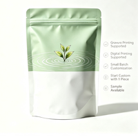 Sachet Doypack refermable en PET, VMPET, PE de qualité alimentaire, avec impression personnalisée, pour thé en fleurs séchées et thé en vrac