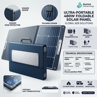 Panneau solaire pliable JiYao 480W, rendement 25%, haute puissance, noir, 128 cellules 182mmx91mm, composant Jiangsu RV Marine
