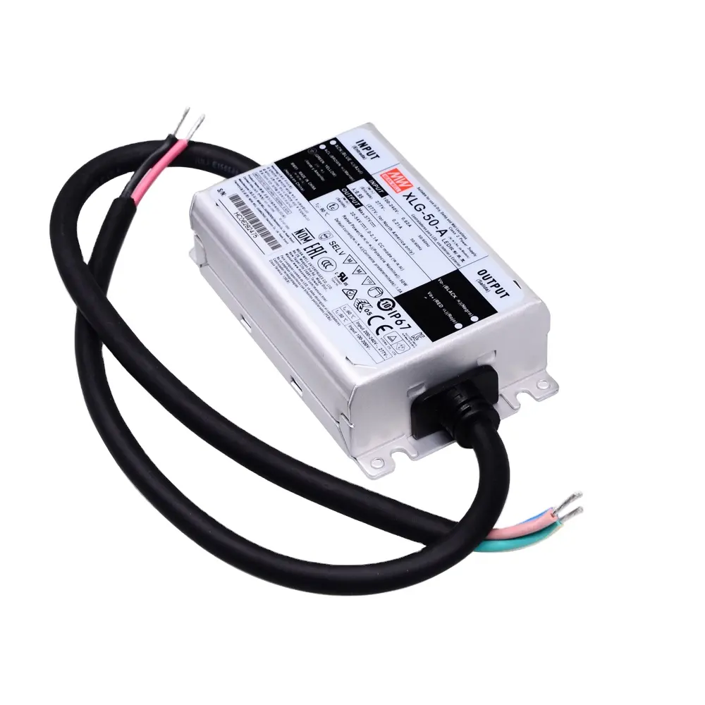 Transformador convertidor de controlador LED de modo de potencia constante de 50W MW, amplio rango de entrada
