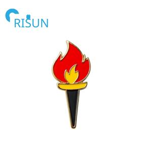 Hersteller von 3D-Fackel-Anstecknadeln für Wissen und Führung, Maßgefertigte Sport-Siegerauszeichnung, Lorbeer- und Siegesfackel-Anstecknadel - Product Image 5