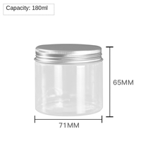 Pot transparent vide, de qualité alimentaire, avec couvercle en aluminium, pot en plastique, de 60ml, 80ml, 100ml, 120ml, 140ml, 150, livraison gratuite