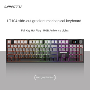 Wolf Road LT104 Teclado mecánico RGB personalizado Inalámbrico 2,4g para Bluetooth Gradiente de tres modos Lado grabado para computadora portátil - Product Image 6