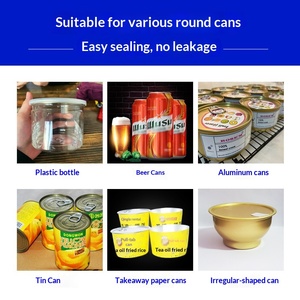 Máquina Selladora de Latas de Bebidas Comercial, Cuerpo de Acero Inoxidable, Altura Ajustable, Tapado Hermético para PET, Plástico, Hojalata y Papel - Product Image 2