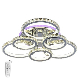 Lican — plafonnier Led en acrylique avec télécommande, design moderne, rvb, éclairage d'intérieur, luminaire de plafond, idéal pour un salon, une chambre à coucher ou une cuisine - Product Image 4