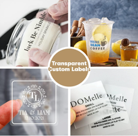Etiquetas Adhesivas Transparentes Personalizadas, Resistentes al Agua, Resistentes a los Rayos UV, Material BOPP, Protección Solar, 500 Piezas, Etiquetas con Texto e Imagen Personalizados