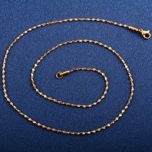 Collier fin en acier inoxydable pour femme, chaîne câble scintillante, plaqué or, accessoires de bijoux en métal pour le cou, ras-de-cou - Product Image 6