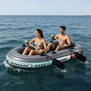 Kayak gonflable en PVC <span class=keywords><strong>à</strong></span> une place, bateau pneumatique <span class=keywords><strong>à</strong></span> bords hauts, bateau de pêche portable, radeau de dérive, bateau gonflable pour les sports nautiques - Product Image 1