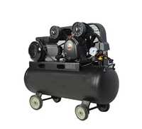 Nouveau design, excellent compresseur d'air à courroie à 2 cylindres, silencieux, portable, 100 litres, pistons