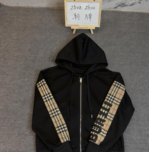 Felpa con cappuccio da uomo in cotone con logo personalizzato del marchio Top Burs, felpa con cappuccio da uomo ricamata a tinta unita, maglia con zip. - Product Image 1