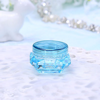 Pot de crème pour le visage en plastique de luxe, 3g 5g, petite forme de bijou, pot de crème cosmétique, emballage en plastique, récipient en PS, pot de baume à lèvres