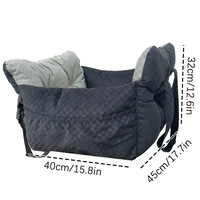 Coussin de voiture pour chien imperméable et pliable avec sangle de sécurité et appuie-tête, en tissu Oxford lavable, pour transport en voyage