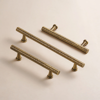Poignées de meuble DOOROOM H59 en laiton martelé, laiton antique, pour armoires de cuisine, 96/128/160 mm