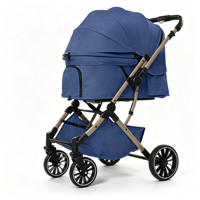 Poussette et porte-animaux pliables en métal, légères, utilisables d'une seule main, avec poussée bidirectionnelle et 4 roues, pour chiens et chats de petite taille, usage quotidien