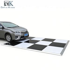 Piste de danse circulaire extérieure en stratifié noir et blanc pour mariage, piste de danse en bois pour événements - Product Image 6