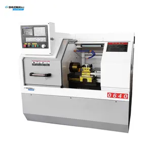 SHUOMAI CK0640 Light Duty Horizontal Flat Bed Mini Bubut CNC Mesin Putar Logam dengan Chuck Hidrolik