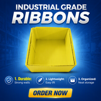 Plaque en plastique PP ondulé jaune creux de 4 mm, 1m x 1m, fabriquée en Chine, pour le transport et le stockage de boîtes à fruits
