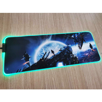 Mouse Pad Gaming Kulit PU Premium Ergonomis Trendy dengan Lampu RGB 15W dan Pengisian Daya Nirkabel Cepat, Ukuran Ekstra Besar, Laris Terjual