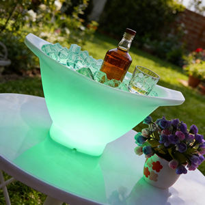 Balde de Gelo LED em Forma de Barco, Novo Estilo para Festas, Grande Capacidade, Colorido, Durável, em Plástico PE, Baldes Luminosos para Bebidas - Product Image 5