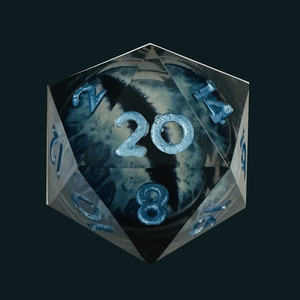 Dado D20 de Resina Personalizado DINGO de 33 mm con Núcleo Líquido Ojo de Dragón para Juegos de Rol D&D, Forma Poliedrica Única, Estilo Antiguo - Product Image 5