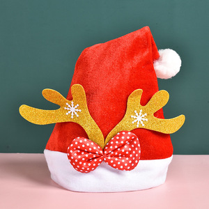<span class=keywords><strong>Chapeau</strong></span> de bonhomme de neige de renne de père noël en peluche de luxe pour le sport de fête de costume de noël ou les événements de vacances de plage - Product Image 5