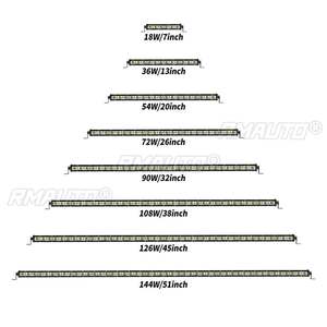 Barre lumineuse LED 7-51 pouces, feux de travail LED 12V 24V, faisceau combiné spot et large pour camion, tracteur, SUV, 4x4, 4WD, tout-terrain, Barra Light - Product Image 6