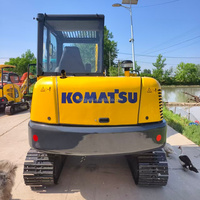 Excavator Mini Komatsu PC56 Bekas 5.6 Ton Zero Tail Swing Ultra Compact Mesin Original Jam Kerja Rendah Harga Terjangkau  Mendukung Kustomisasi