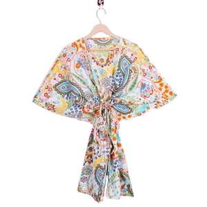 Nuevo Vestido Kaftan de Algodón con Estampado a Mano, Estilo Floral Maxi Talla Grande, Regalos de Invierno, Ropa de San Valentín a Excelente Precio - Product Image 6