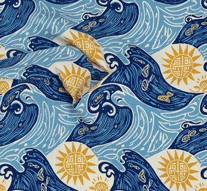 Tela de algodón estampada Ocean Sea Adventure por yarda, textil de algodón estampado digital para costura, acolchado, proyectos de manualidades y prendas de vestir. - Product Image 6